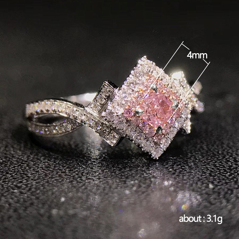 Niceshop - anello con zirconi incassati