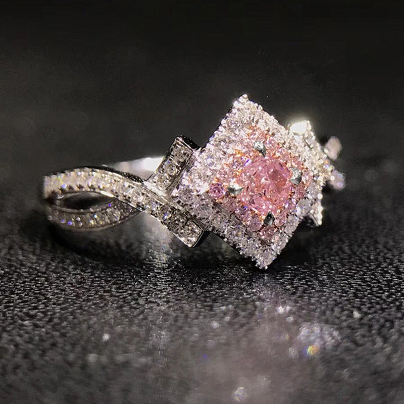 Niceshop - anello con zirconi incassati