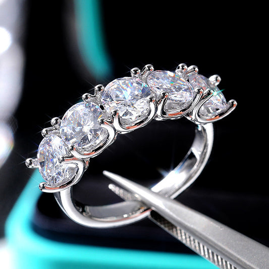 Niceshop - anello con zirconi incastonati