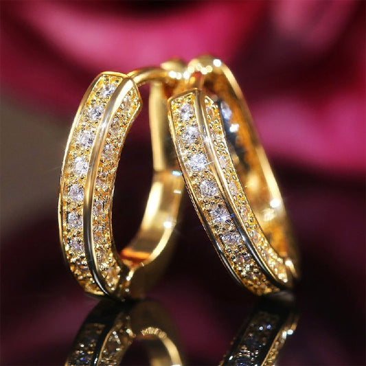 Niceshop - orecchini ad anello brillanti