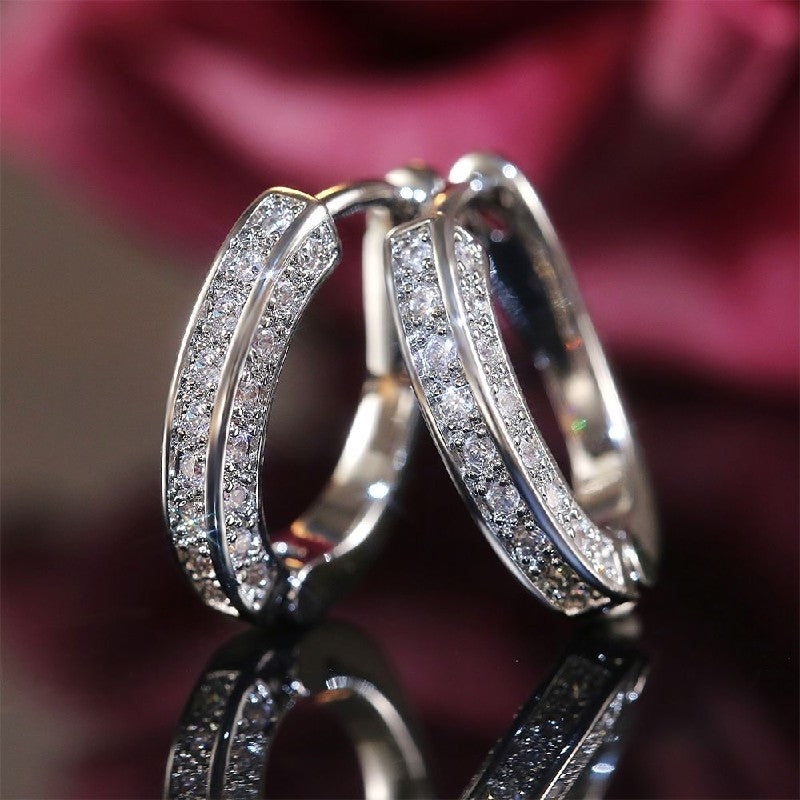 Niceshop - orecchini ad anello brillanti