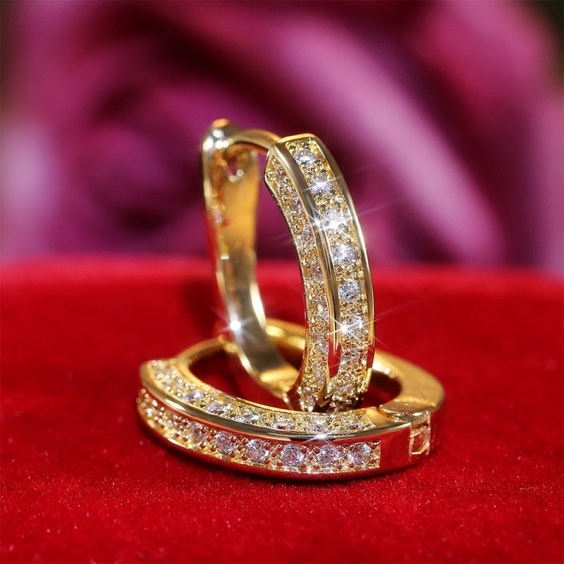 Niceshop - orecchini ad anello brillanti