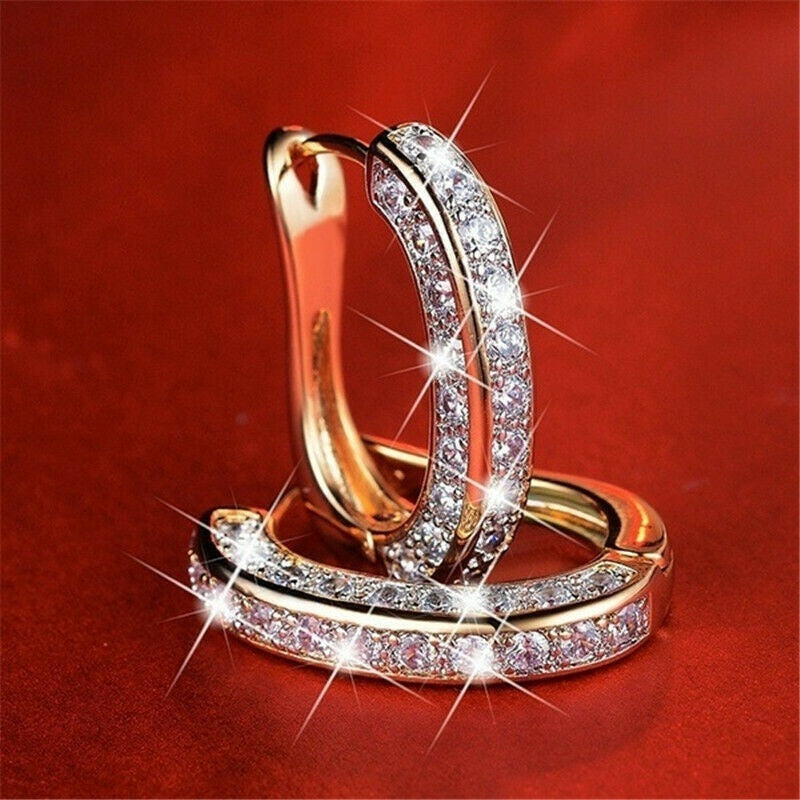 Niceshop - orecchini ad anello brillanti