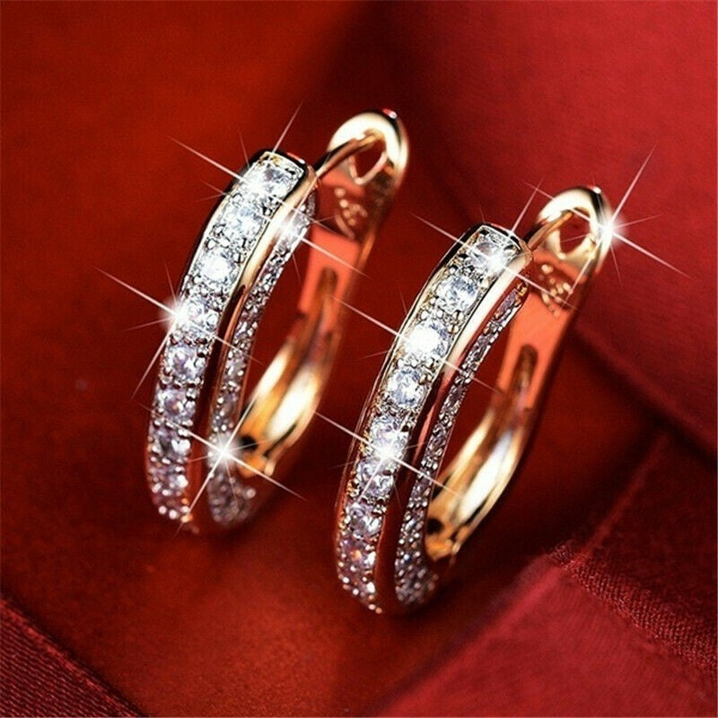 Niceshop - orecchini ad anello brillanti