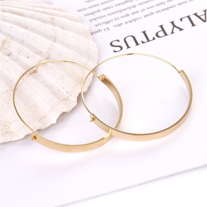 Niceshop - orecchini stile cerchio colore oro e argento