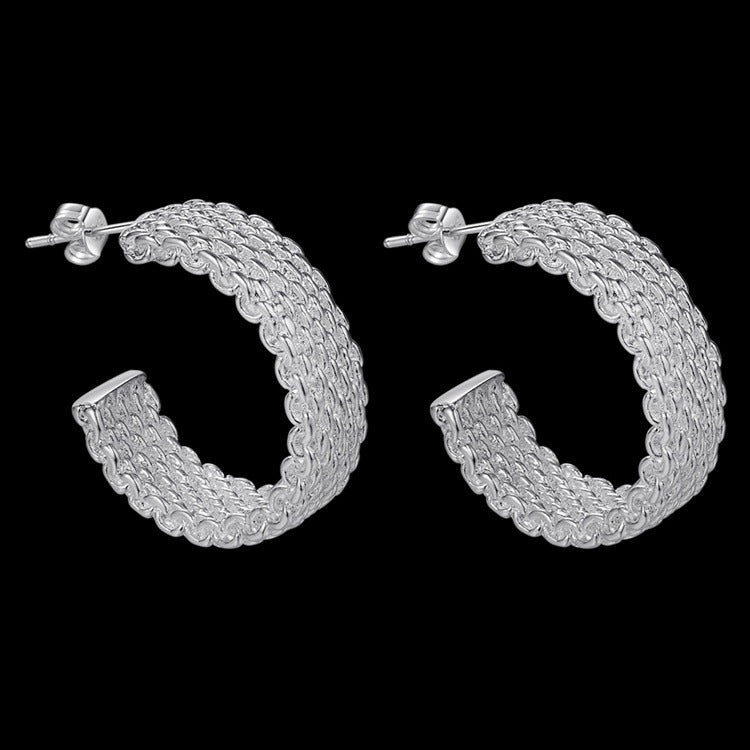 Niceshop - orecchini ad anello placati in argento 925