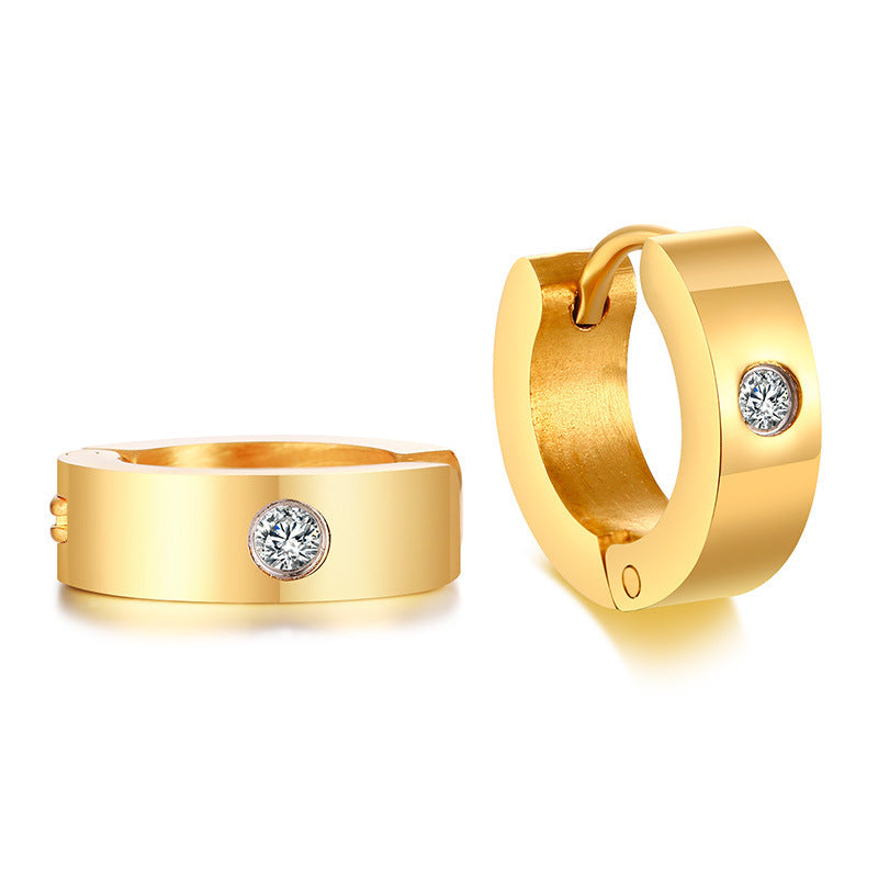 Niceshop - orecchini ad anello in acciaio