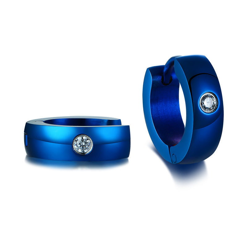 Niceshop - orecchini ad anello in acciaio
